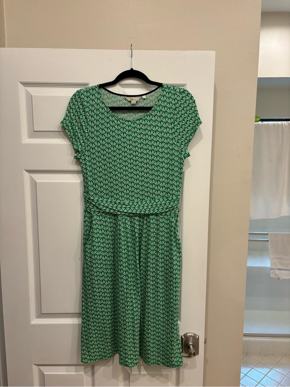 Boden Cap-Sleeve Midi Jersey Dress, size 8